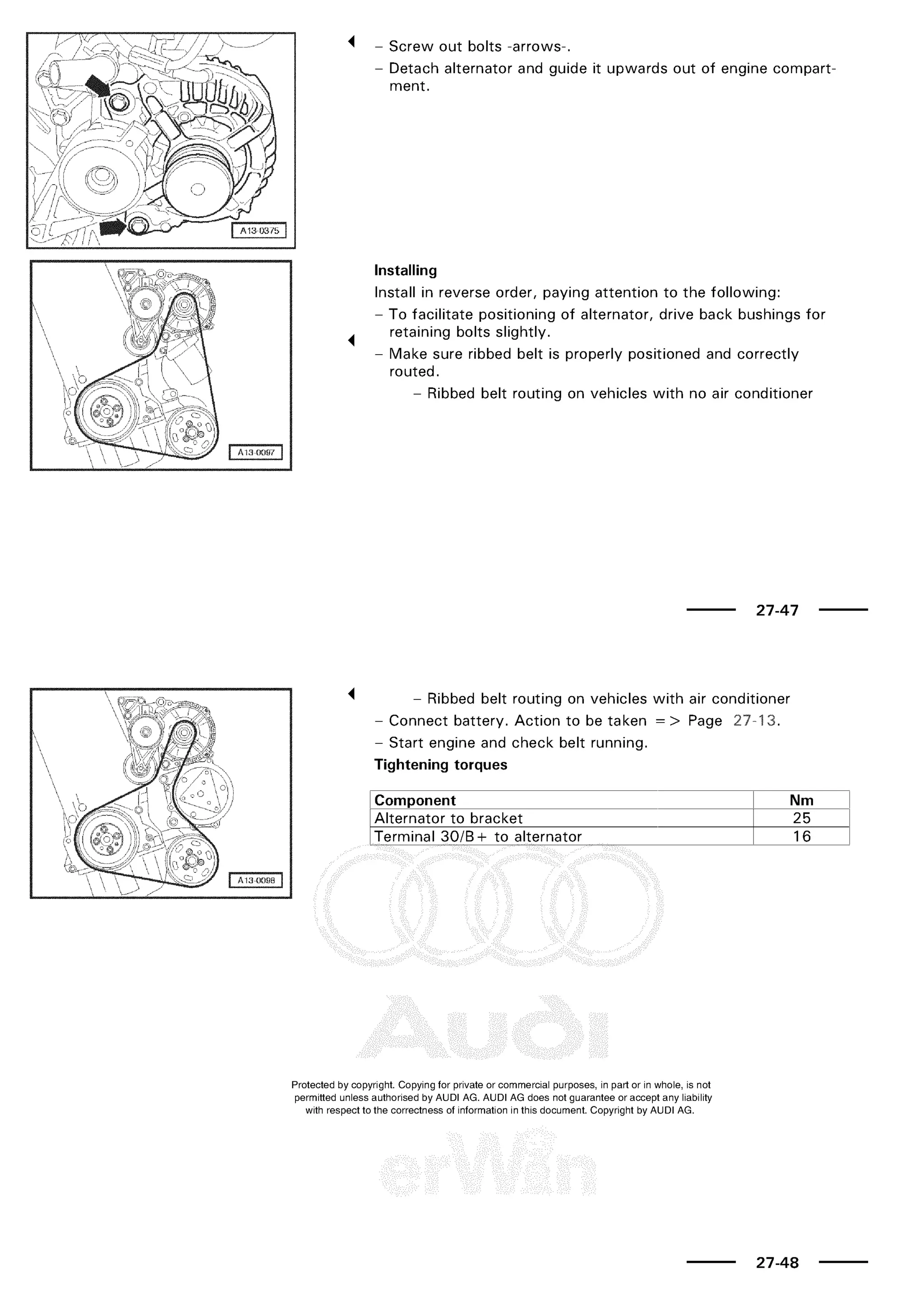 A3 electrical AUDI A3 1997 2000 1.8 20V 4ADR