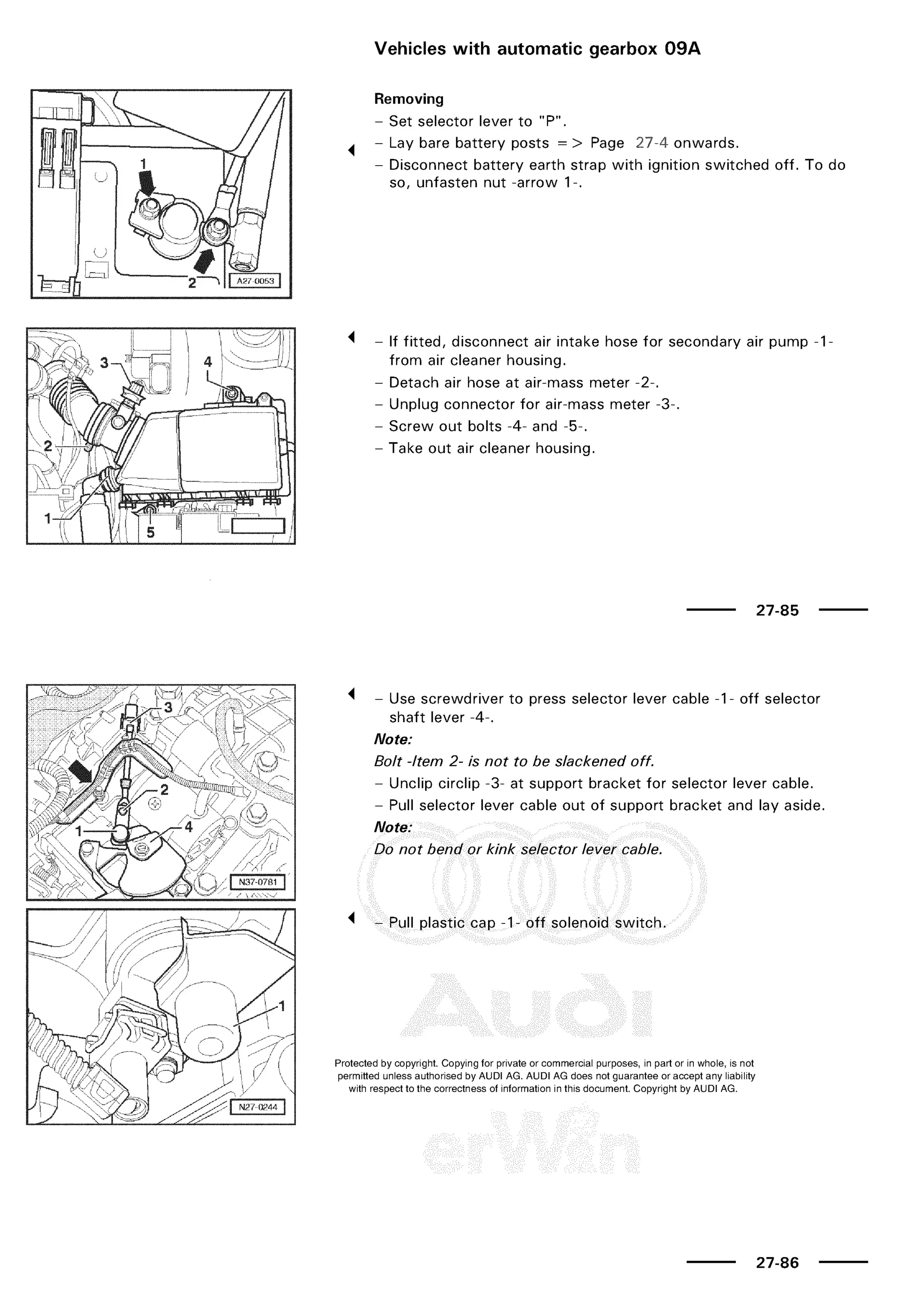 A3 electrical AUDI A3 1997 2000 1.8 20V 4ADR