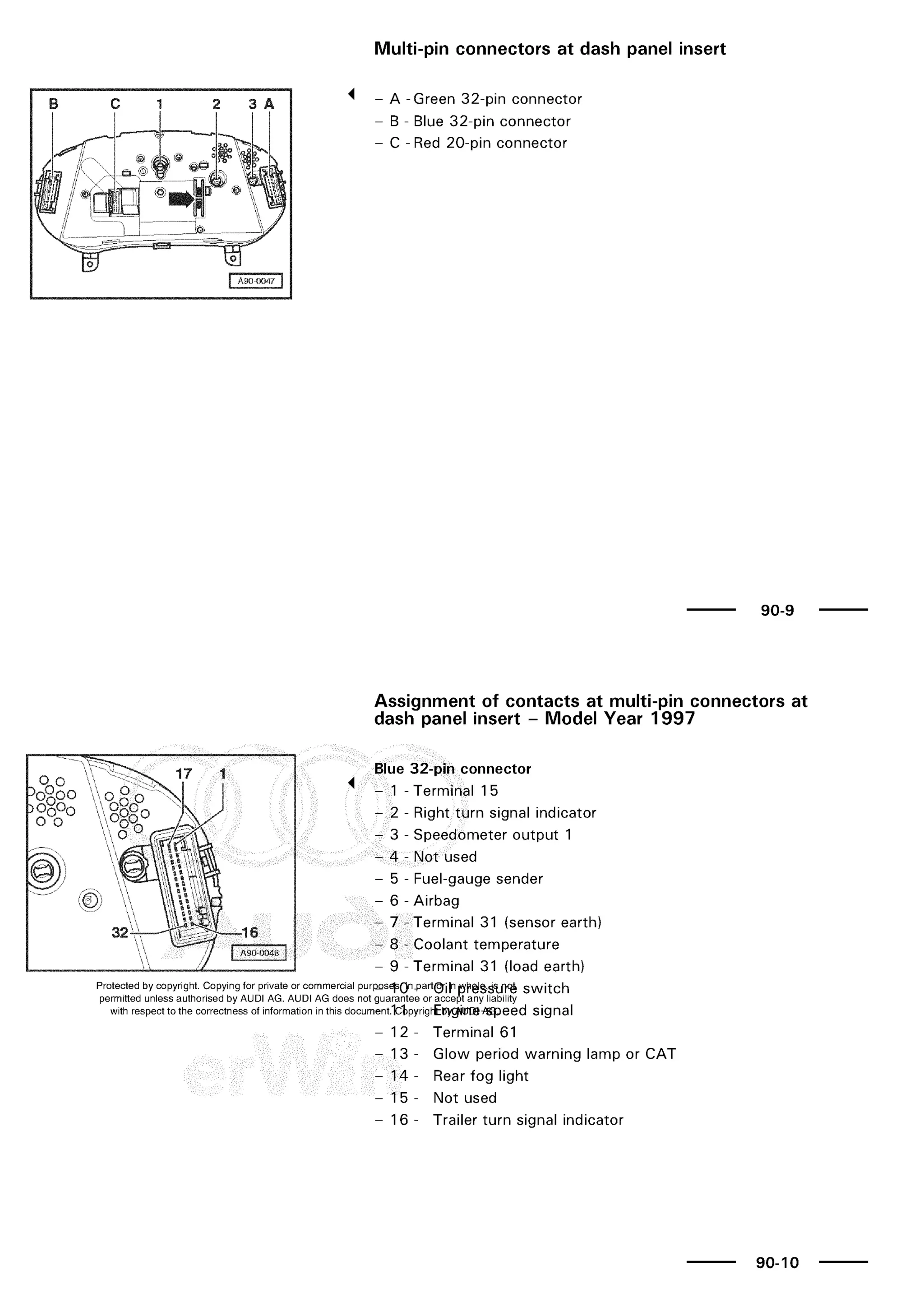 A3 electrical AUDI A3 1997 2000 1.8 20V 4ADR