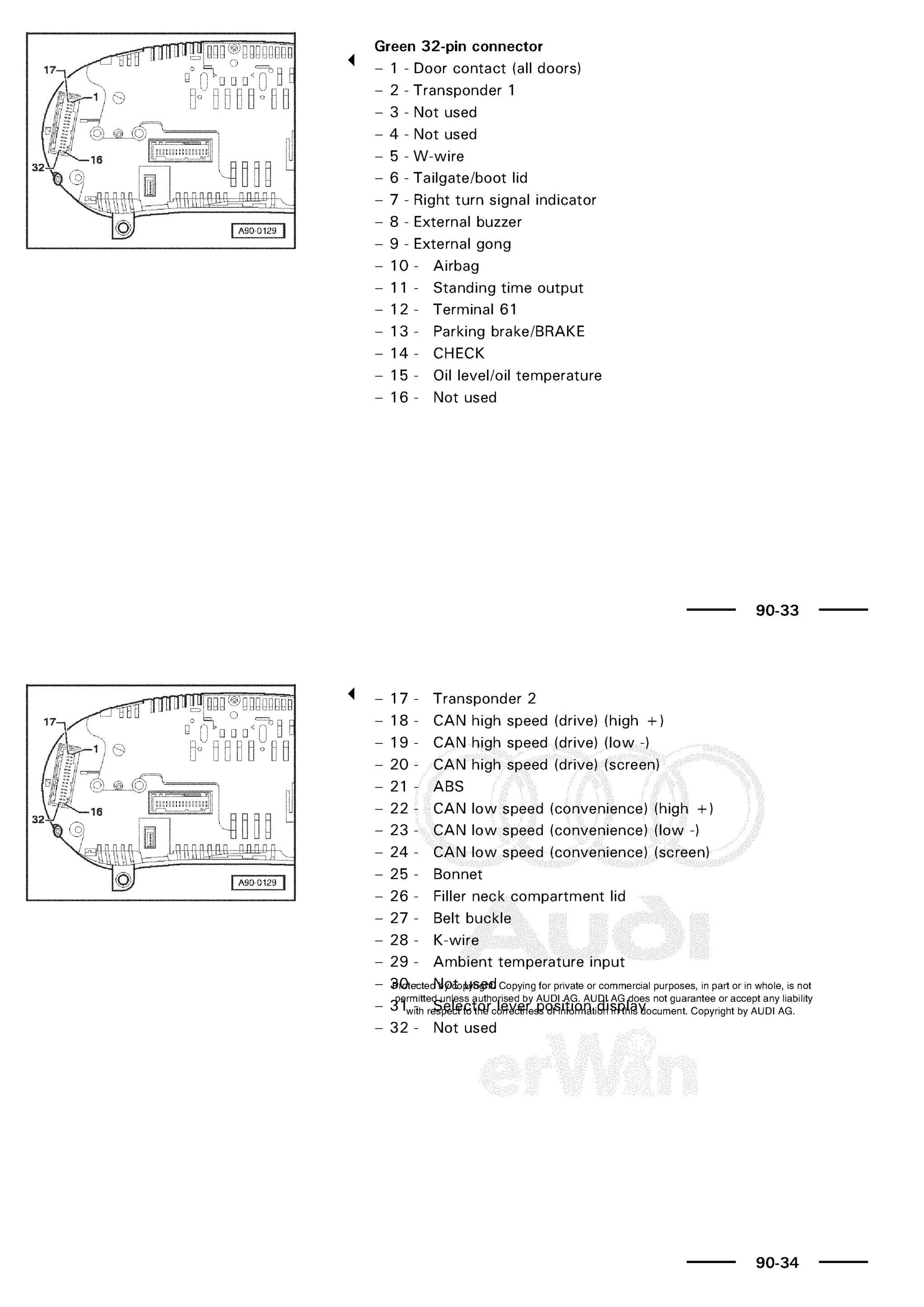 A3 electrical AUDI A3 1997 2000 1.8 20V 4ADR