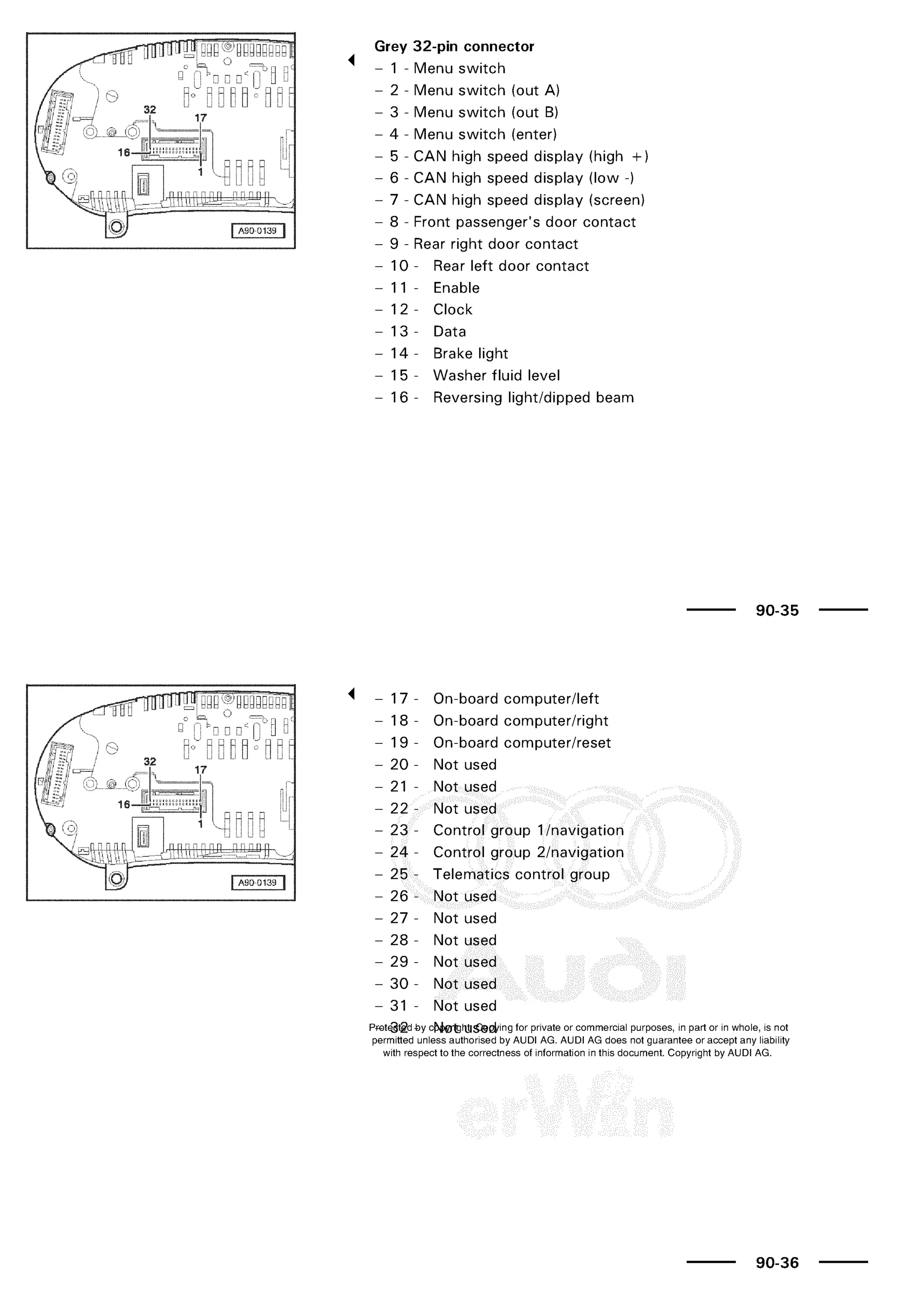 A3 electrical AUDI A3 1997 2000 1.8 20V 4ADR