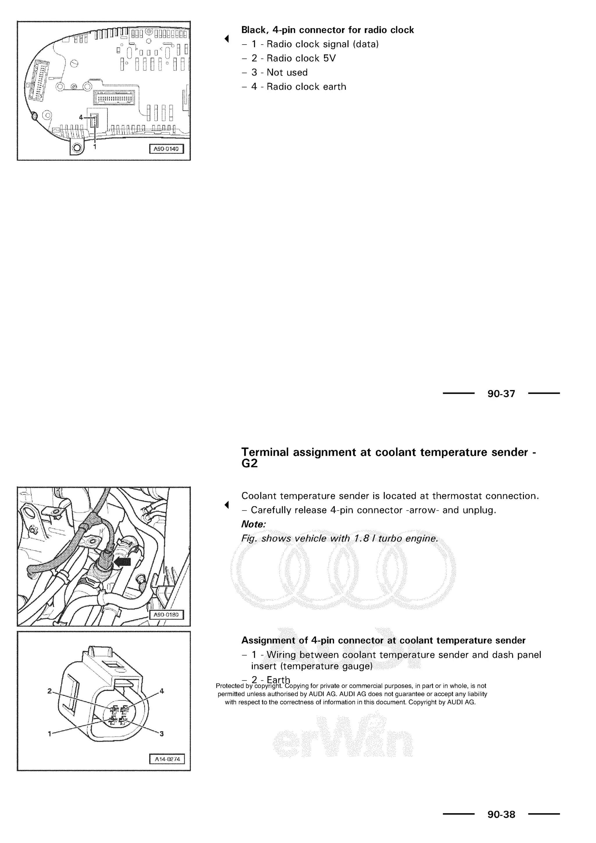 A3 electrical AUDI A3 1997 2000 1.8 20V 4ADR