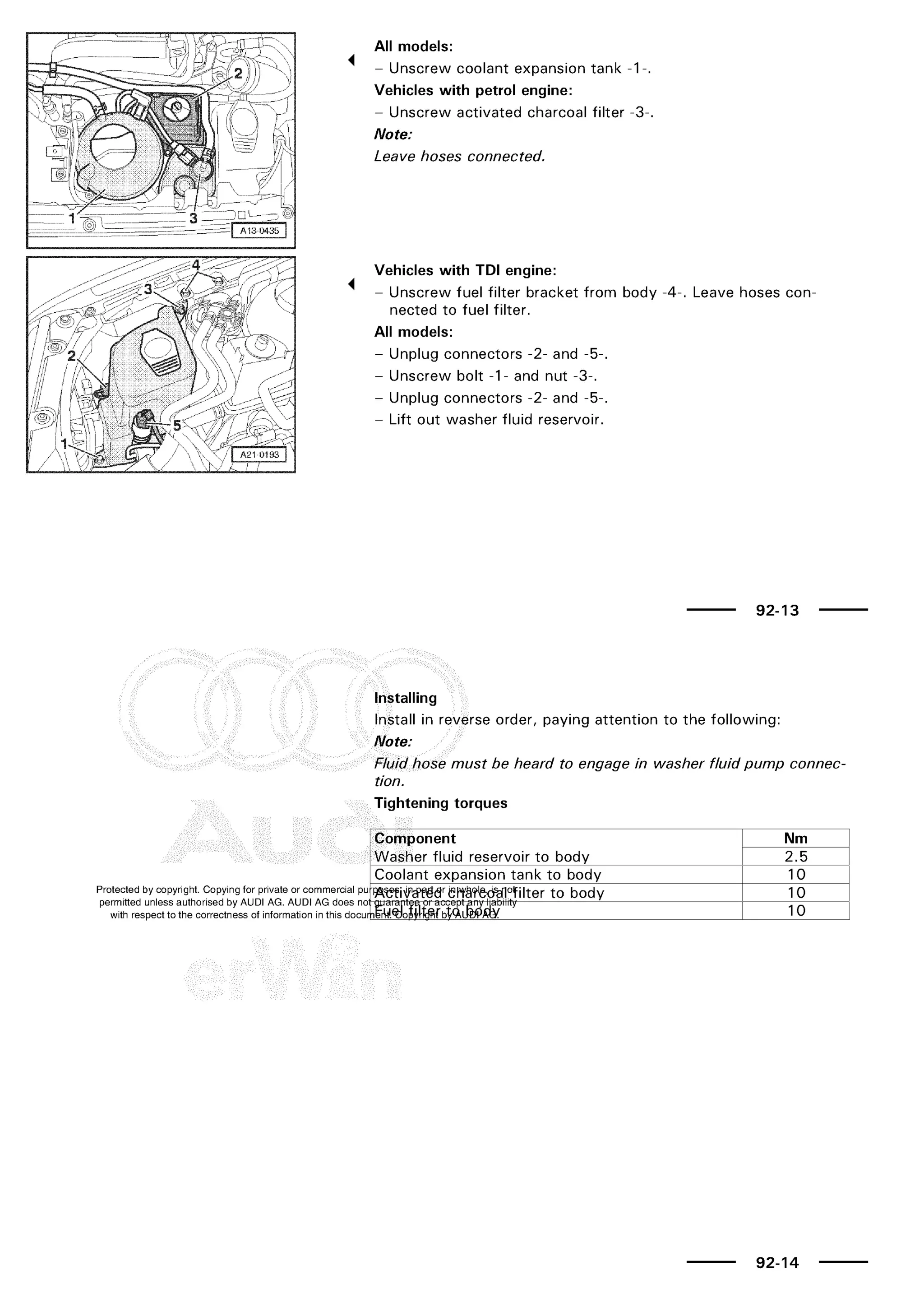 A3 electrical AUDI A3 1997 2000 1.8 20V 4ADR
