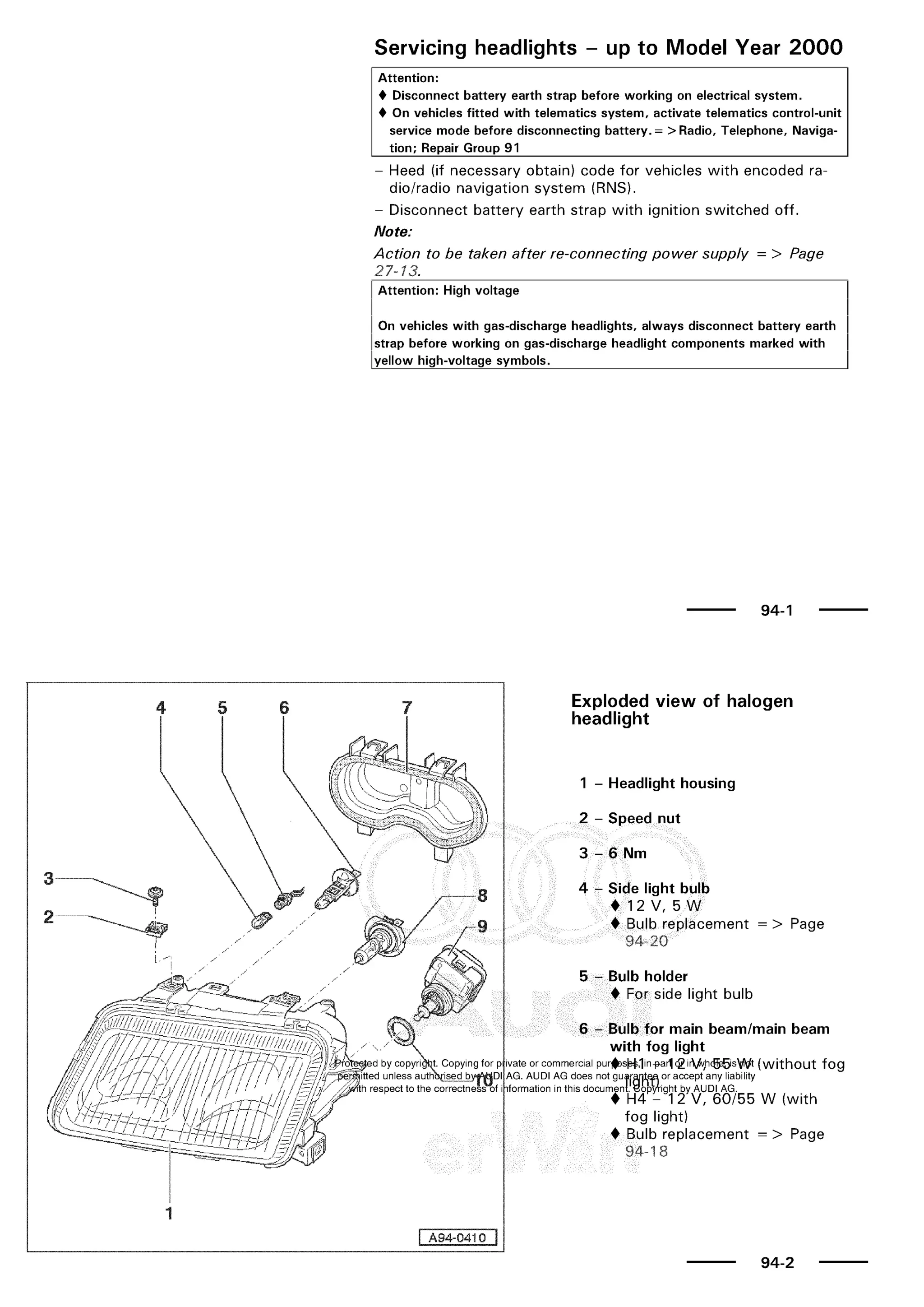 A3 electrical AUDI A3 1997 2000 1.8 20V 4ADR