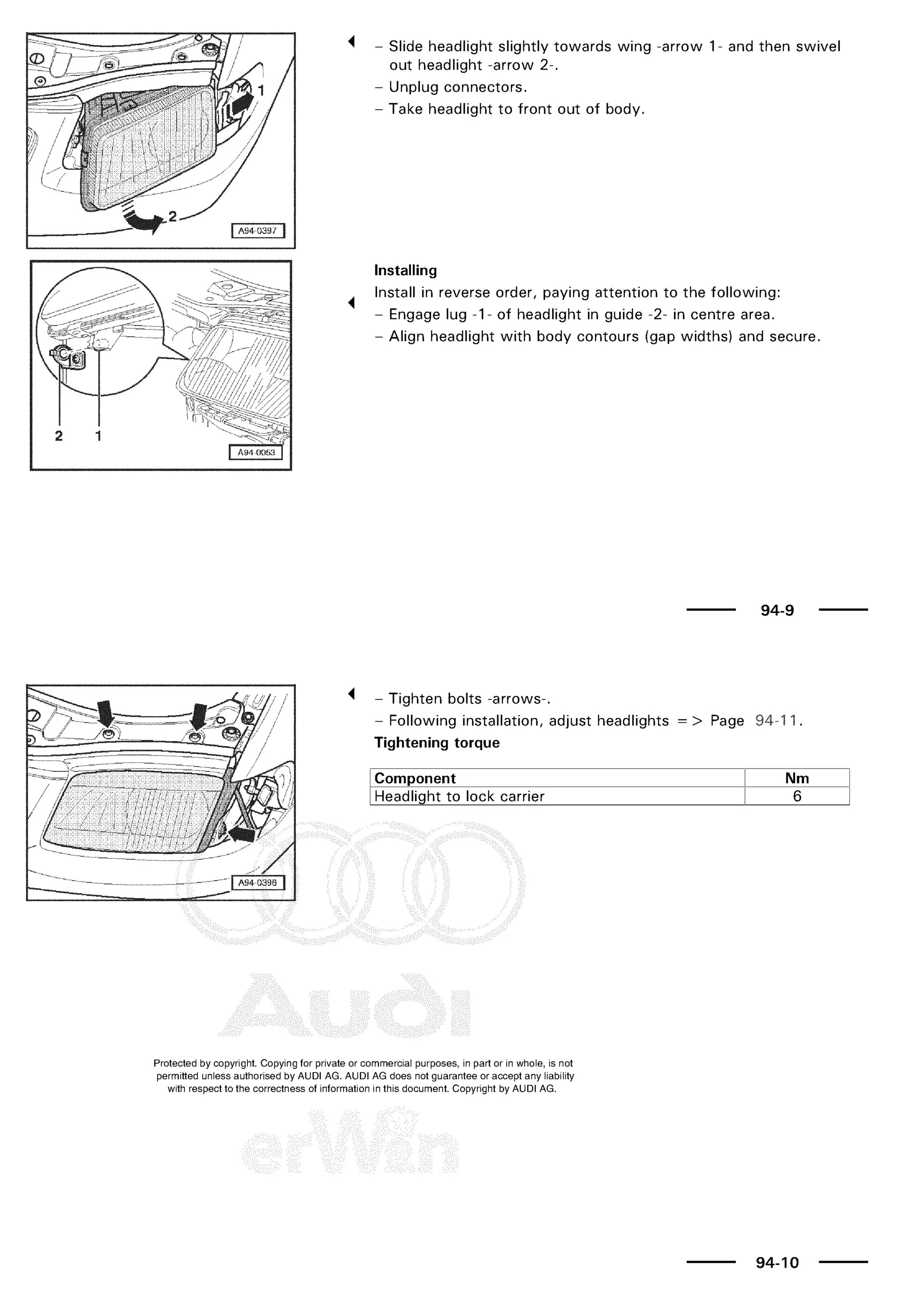 A3 electrical AUDI A3 1997 2000 1.8 20V 4ADR