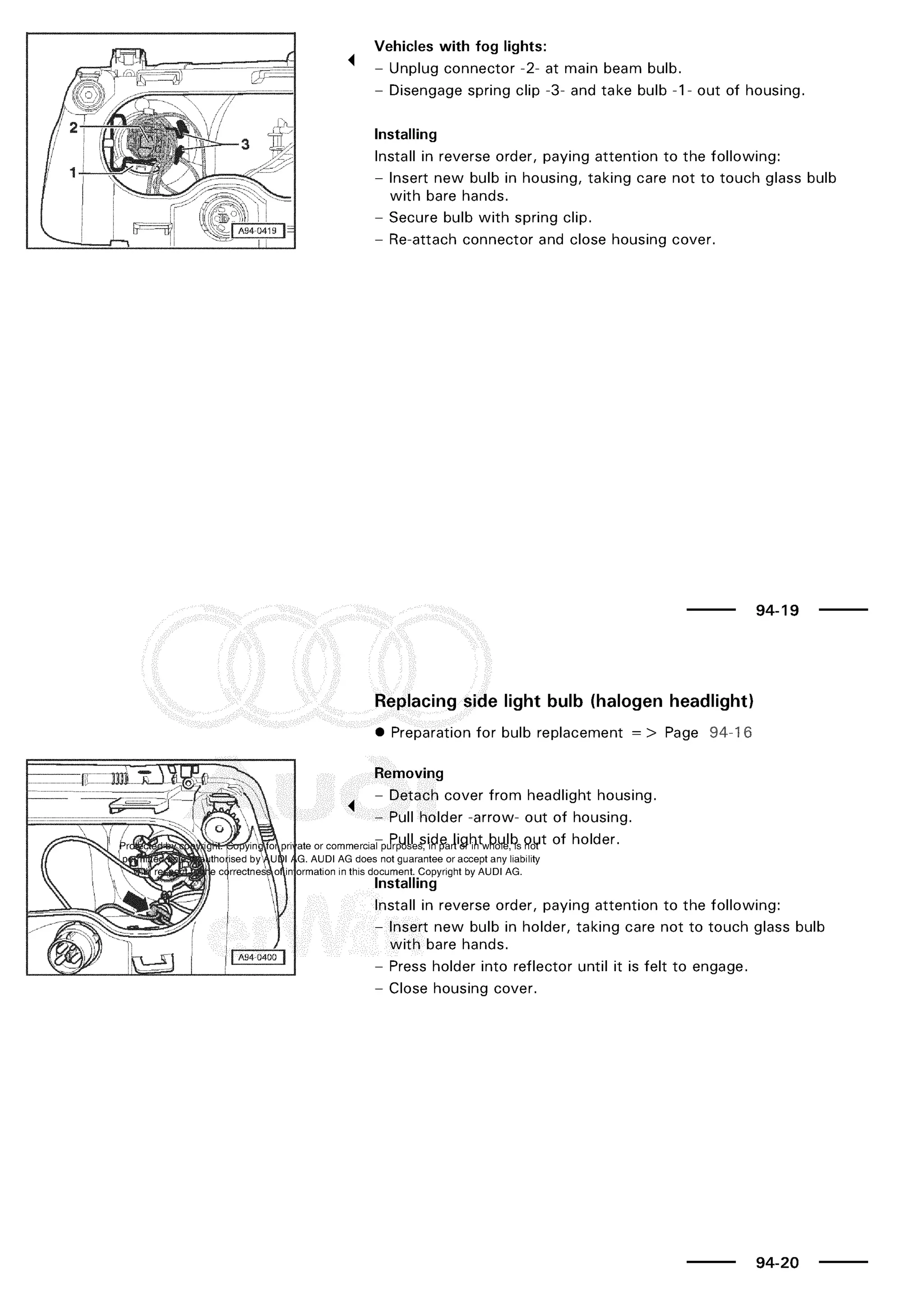 A3 electrical AUDI A3 1997 2000 1.8 20V 4ADR