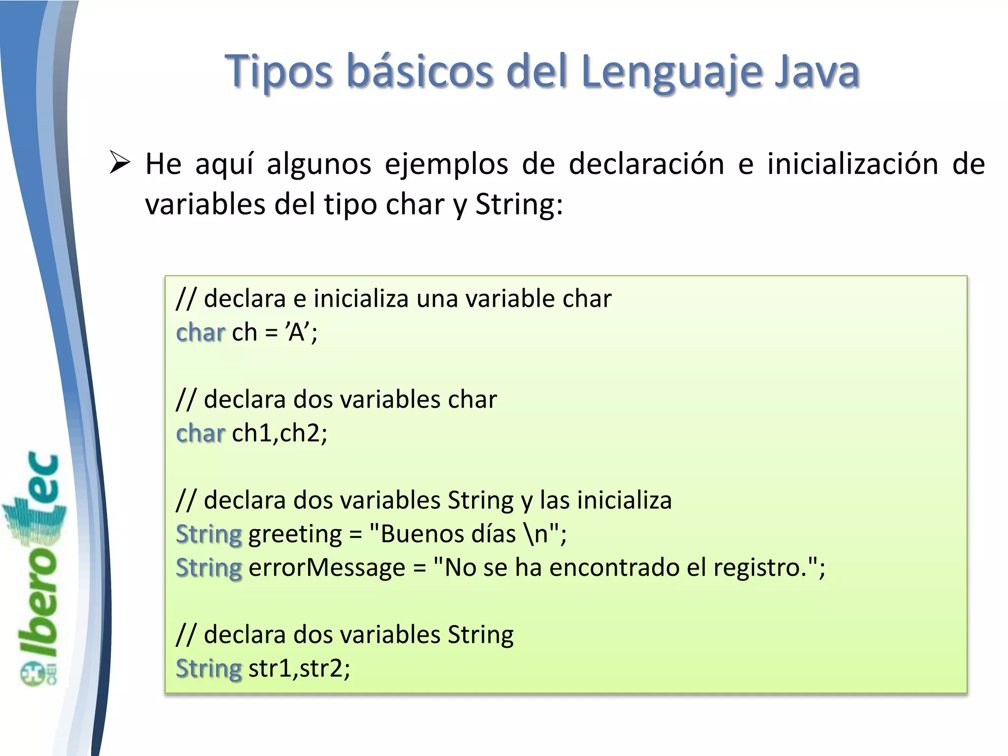 Identificadores palabras clave y tipos Java | PPTX | Programming ...