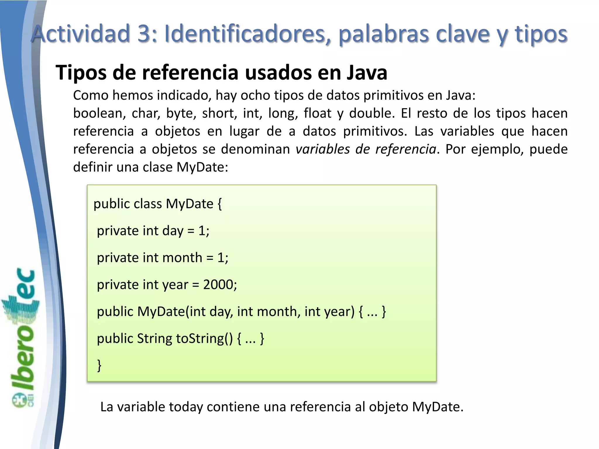 Identificadores palabras clave y tipos Java | PPTX | Programming ...