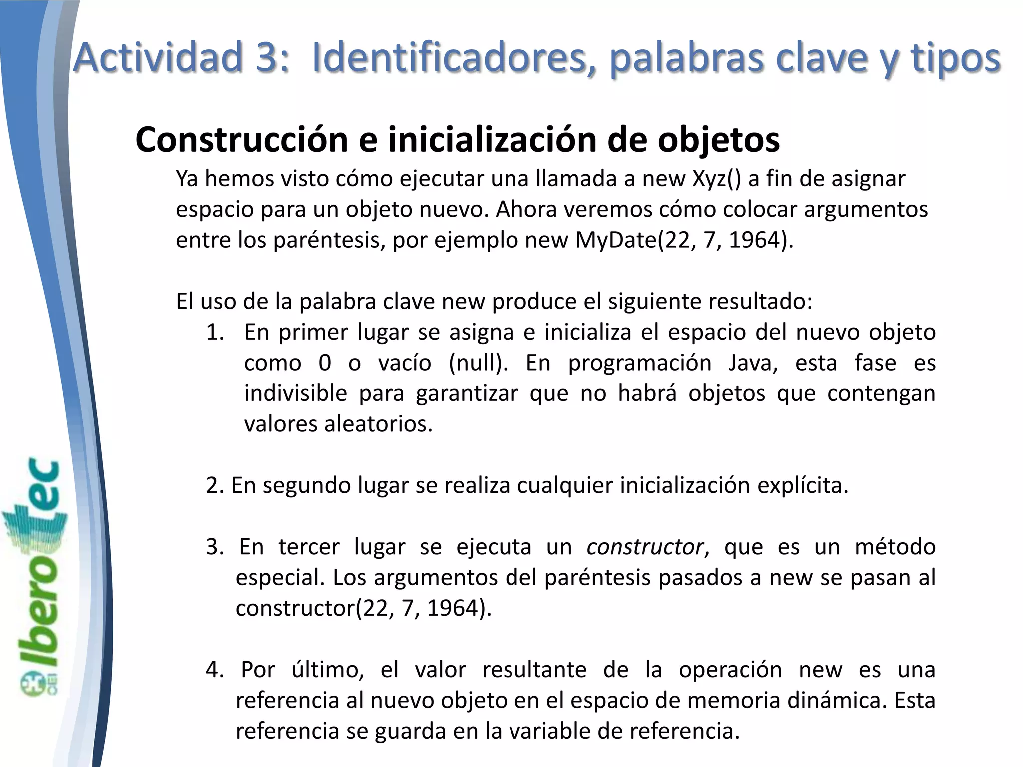 Identificadores palabras clave y tipos Java | PPTX | Programming ...