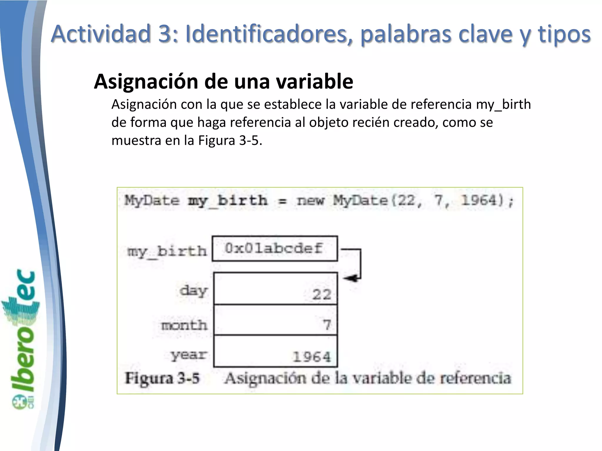 Identificadores palabras clave y tipos Java | PPT