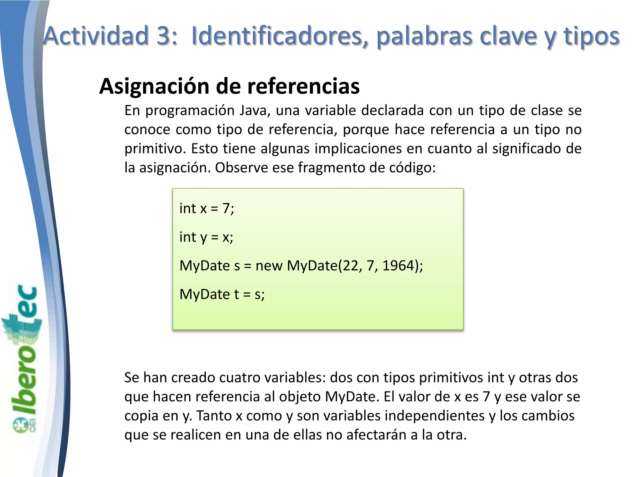 Identificadores palabras clave y tipos Java | PPTX | Programming ...