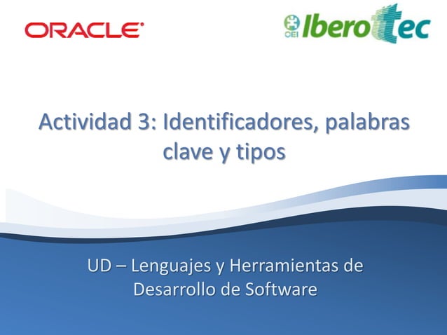 Identificadores palabras clave y tipos Java | PPTX | Programming ...
