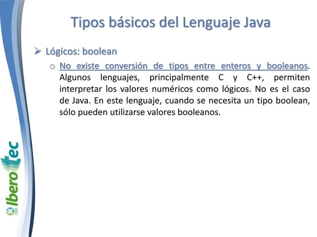 Identificadores palabras clave y tipos Java