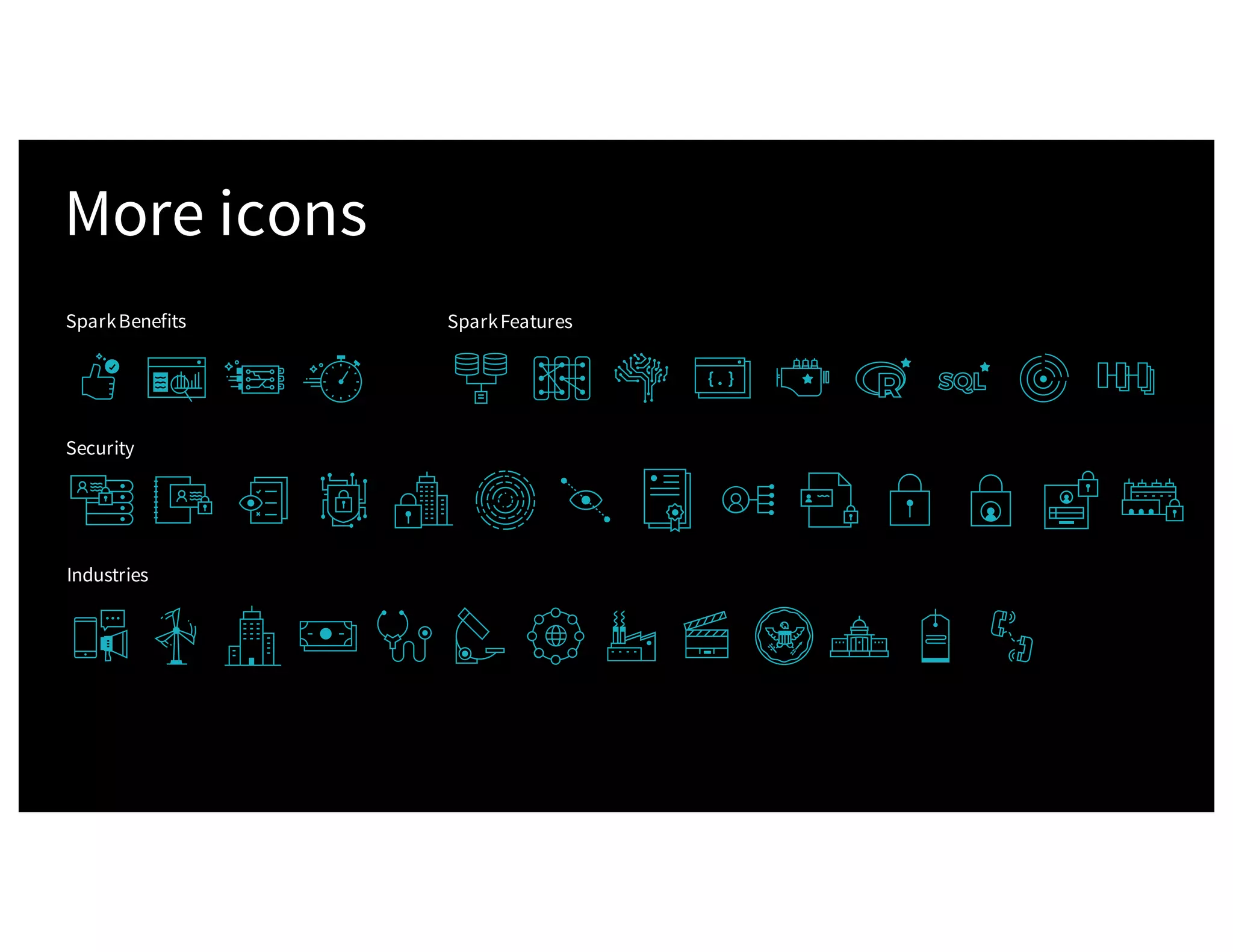 More icons Industries Security SparkBenefits SparkFeatures 