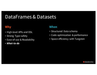 A Tale of Three Apache Spark APIs: RDDs, DataFrames, and Datasets with Jules Damji Slide 35