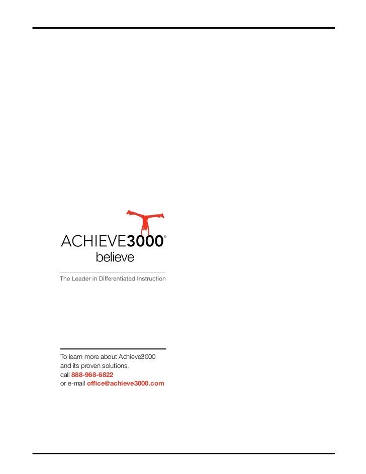 Achieve3000 National Lexile Study