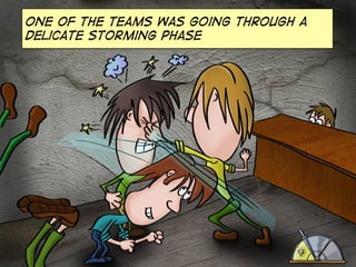 One of the teams was going through a
delicate storming phase

 
