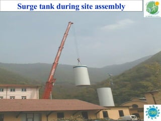 Surge tank during site assembly 