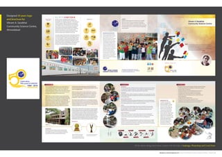 deepak.m.mahavar@gmail.com | mob: 6354938456 | Graphic Design Portfolio | Page No. 3
Designed 50 years logo
and brochure for
Vikram A. Sarabhai
Community Science Centre,
Ahmedabad
All the above design have been created with the help of Indesign, Photoshop and Corel Draw
 