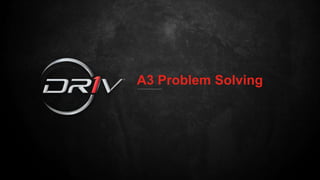A3 Problem Solving
 