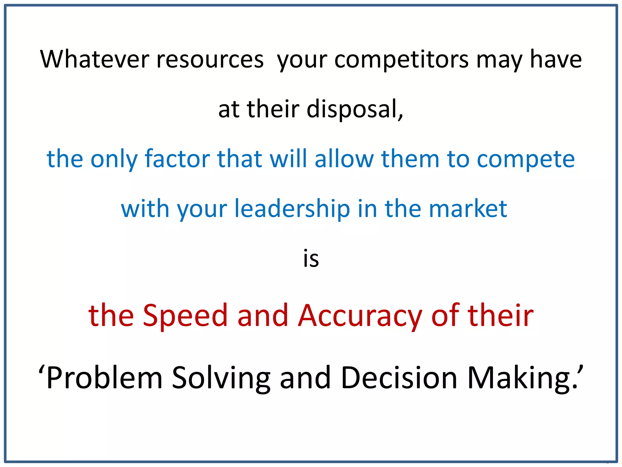 A3 problem solving technique by Mr. Anup Gandhi | PPT