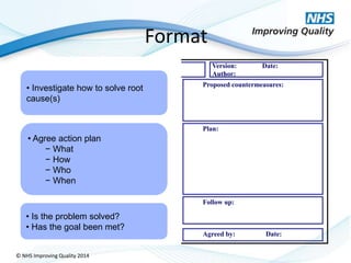 A3 thinking nhsiq 2014 | PPTX