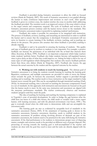 Features of Classroom Formative Assessment | PDF