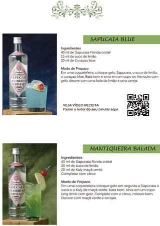 Carta de cachaça Sapucaia