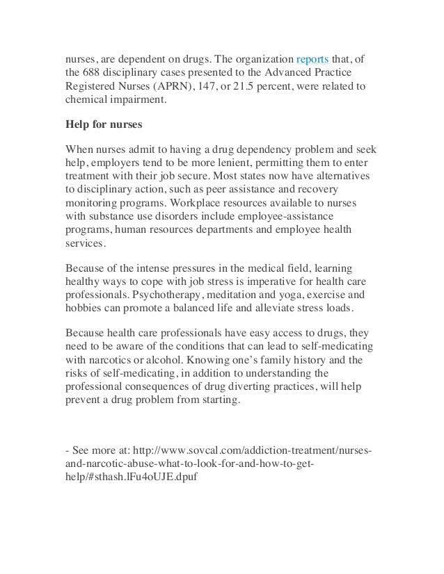 Nurses and narcotic abuse