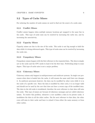 Chapter 2 
Related Work 
The work by Tam et al. [8] is the closest to the work that has been done in this thesis. 
In their work, the authors use hardware performance counters to analyze the stall cycles 
of each core. If cross-core communication is among the sources of stalls they monitor all 
threads in the system to gather information about the data regions accessed by the threads 
that caused cross-chip communication. That is done with data sampling capabilities of 
hardware performance counters. Then they cluster the threads that access the same data. 
Their scheduler tries to schedule the threads close to each other based on the cluster groups. 
Although this work showed improvements of up to 7% in some workloads, their method can- 
not be used on Intel processors and does not allow the schedulers to predict the bene 