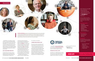 6 Indiana University kelley school of business alumni association • fall 2016
Matt, MBA’10, was working on a startup
company involving cutting edge technology
in the medical field. He came to a point where
legal guidance was a necessity. Matt turned
to two fellow alumni, both attorneys, serving
with him on the Kelley Alumni Association
Board of Directors. Trust, friendship and legal
expertise resulted in the successful assignment,
management and licensing of his company’s
patent portfolio.
How’s Your Network Connection?
The Kelley Alumni Association, thanks to
generosity of donors to the Kelley Alumni
Association Fund, recently launched a new
networking platform to facilitate more
connections among more alumni in
more meaningful ways. Recognizing the
barriers of in-person events, this new
platform, called Brazen, is an online event
system that enables alumni to go beyond
accepting a LinkedIn invitation and take
the next step in building a relationship.
Using the acronym O.N.E., which stands
for online networking event but which,
more importantly, demonstrates our
unified network, these online events will
be a game changer for all alumni who
want to be a part of this amazing resource.
As of early September, 1565 connections
have already been made in just 7.5 hours.
The Kelley Alumni Association is
pleased to announce its biggest initiative
yet, to inspire your connection.
A GUINNESS WORLD RECORDS® EVENT
The pride and loyalty among Kelley alumni
at least matches, if not exceeds, that of any
network of any business school in the world.
All over, all the time, alumni help each
other and the school. Alumni gather to cheer
on the Hoosiers, attend events locally, return
to campus to participate in activities, open
doors at their companies and mentor students.
Alumni build the brand when they refer
prospective students, tout Kelley accolades to
colleagues at work (especially alumni of those
other schools) and wear Kelley and IU gear.
In an effort to show the world the strength
of this network, a GUINNESS WORLD RECORDS
event will be held as proof that the Kelley
network is connected, helpful and relevant.
How many Kelleys WILL ittake?
On October 13 at 12:00pm Eastern time, Kelley
alumni will unite for The Largest Brazen Event,
as an official and credible record of bringing
together the most members of a network for
an online networking event on the
Brazen platform.
Will you be one?
HELPTHE KELLEYALUMNI
ASSOCIATION SET
THE RECORD FORTHE
LARGESTBRAZEN EVENT
on October 13 at
noon EDT!
This event offers connections
that matter. Enter, connect, and
chat in one or more of these
booths:
FUNCTIONAL BOOTHS:
Accounting
Analytics & Consulting
Capital Markets
Entrepreneurship
Marketing
Open Networking
Sports & Entertainment
SERVICE BOOTHS:
Alumni Resources
Career Services
MBA Prep
GIVE AND GET!
Give 30 minutes of your time to
help Kelley on this momentous
occasion and get:
•	 Red and white striped
Kelley socks
•	 A chance to win a
Caribbean cruise for 2
•	 Bragging rights
SIGN UP! gokelley.iu.edu/kelleyone
#AwesomeAlumni
Look who’s connecting! clockwise from top left: MaryEllen Kiley Bishop, BS’79,Vice Chair of the IU Board
of Trustees; Idie Kesner, MBA/PhD’83, Dean of the Kelley School of Business; David Smart, BS’84, CFO, Pella
Corporation; Derek Pacque, BS’11, Founder and CEO, Chexology; Justin Delaney, MBA’13, CEO, Menguin, Inc.;
Val Grubb, MBA’01, Principal,Val Grubb & Associates and Author; Sherry Davis, BS’00, CFO of Research, Lilly
Research Laboratories, Eli Lilly; Dan Aron, BS’83, Partner, Levin Capital Strategies.
 kelley.iu.edu • Indiana University kelley school of business alumni association 7
 