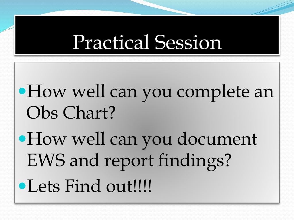 Early Warning Scoring System And Observation Teaching Session