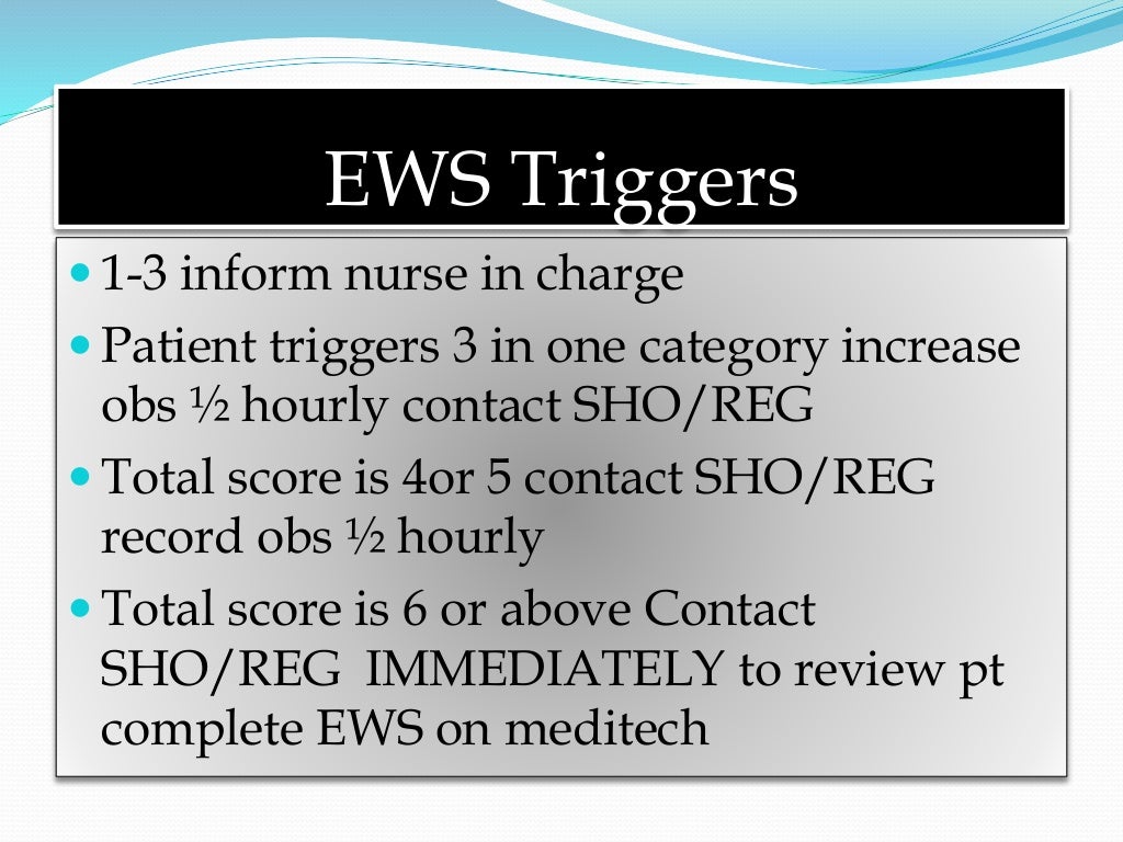 Early Warning Scoring System And Observation Teaching Session