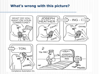 20
What’s wrong with this picture?
Compliance Automation Inc.
 