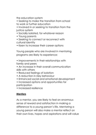 Mentoring booklet | PDF