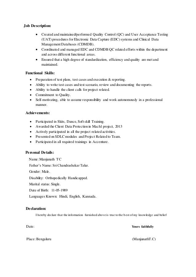 uat testing resume