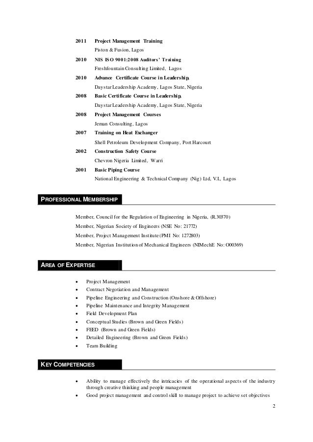 resume courses