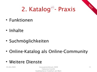 Präsentation Innovationsforum 2009