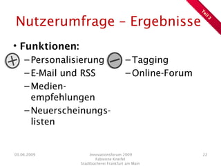 Präsentation Innovationsforum 2009