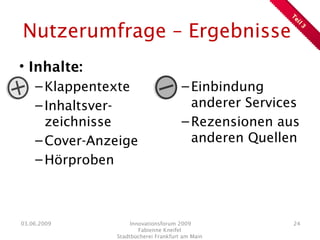 Präsentation Innovationsforum 2009