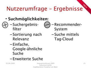 Präsentation Innovationsforum 2009