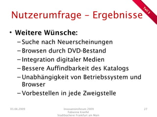 Präsentation Innovationsforum 2009
