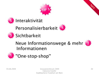 Präsentation Innovationsforum 2009