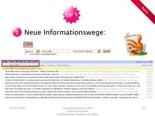 Präsentation Innovationsforum 2009