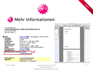 Präsentation Innovationsforum 2009