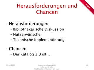 Präsentation Innovationsforum 2009