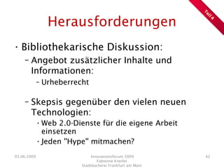 Präsentation Innovationsforum 2009