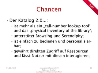 Präsentation Innovationsforum 2009