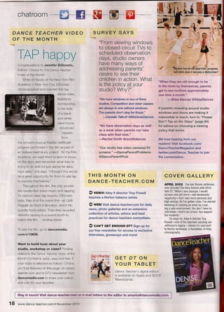 Dance Teacher Magazine Article