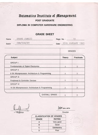 PG Diploma Computer Hardware | PDF
